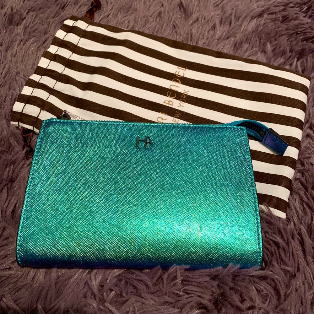 -SOLD!! Henri Bendel Galactic Petrol Pouch